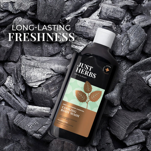 Just herbs Mint Cooling Body Wash with Activated Charcoal