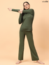 Wiselife Active Full Sleeves T-shirt (Olive green)