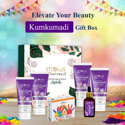 Globus Naturals Pre & Post Holi Ritual Herbal Kumkumadi skin care Gift Box
