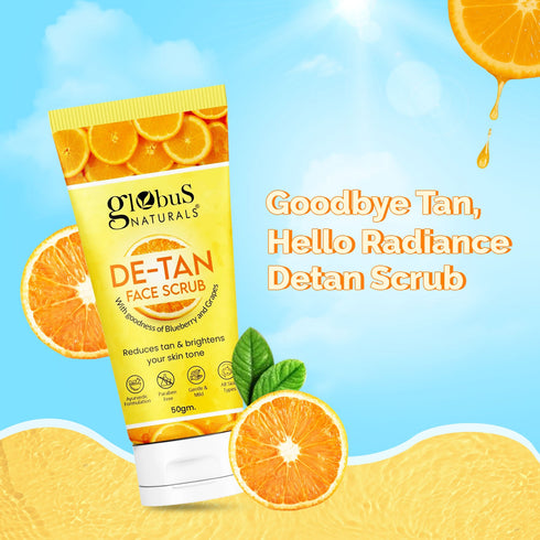 Globus Naturals De Tan Face Scrub