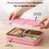 Vinod Stainless Steel Tiffin 3 Compartment Pink Airtight Silicone Sealed Lid Insulated Food Grade Steel Secure Side Clips