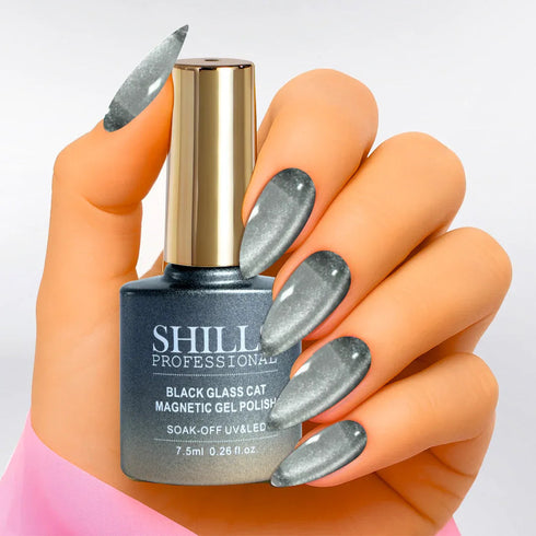 Shills Professional Black Glass Cat Magnetic Gel Polish