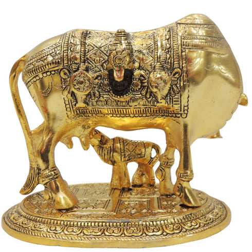 Aluminium Showpiece Cow - 8*4.7*6 Inch