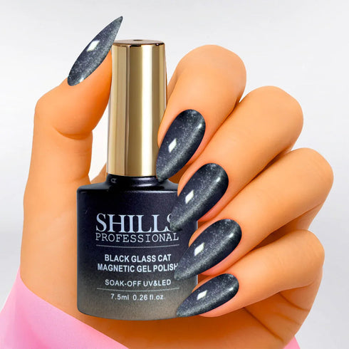 Shills Professional Black Glass Cat Magnetic Gel Polish