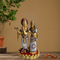 Brass Radha Krishna Same Base Stone God 3.77Kg