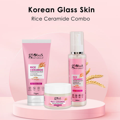 Globus Naturals Rice Radiance Combo For Korean Glass Skin Set of 3