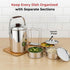 Vinod Stainless Steel Deluxe Hot Tiffin with 3 Compartment Insulated Rust Free Leak Proof Dishwasher Safe Strong and Tough