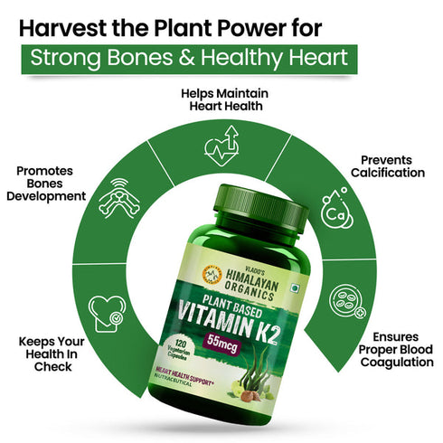 Himalayan Organics Plant Based Vitamin K2 Capsules