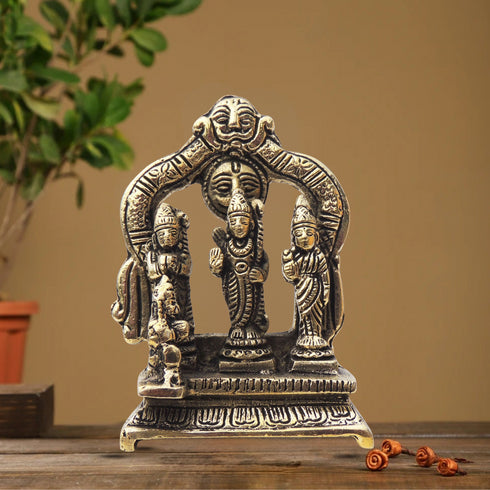 Brass Ram Darbar God Idol Statue 0.38Kg
