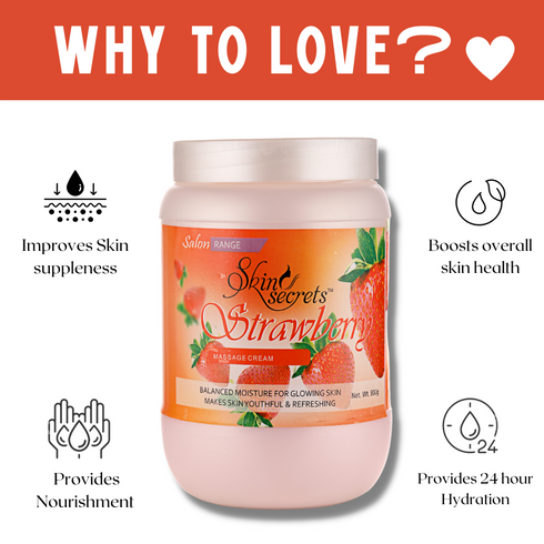 Skin Secrets Strawberry Massage Cream with Strawberry Extract