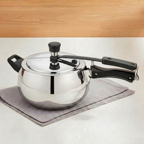 Vinod Doniv Stainless Steel Sandwich Bottom Pressure Cooker With Inner Lid 6.5 Ltr Amaze Series Induction Friendly