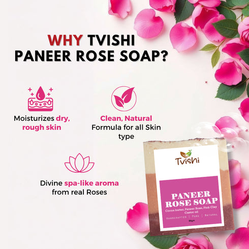 Tvishi Skincare Paneer Rose Soap