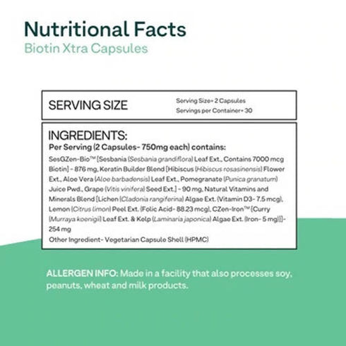 OZiva Plant Based Biotin Xtra Capsules