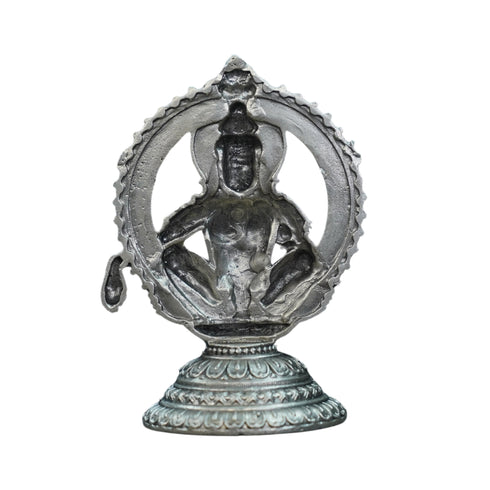 Pure Silver Antique Ayyappa Idol Big 50.48G By Mahita Collections