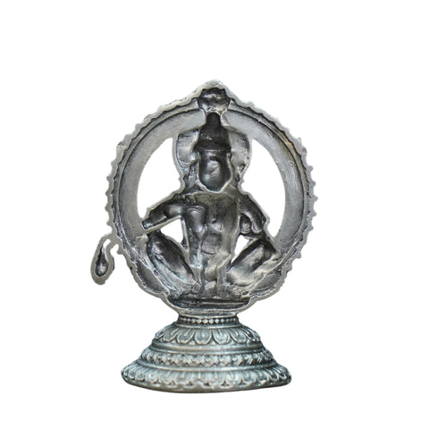 Pure Silver Antique Ayyappa Idol Medium 33.85G By Mahita Collections