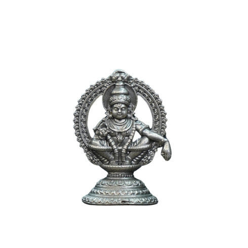 Pure Silver Antique Ayyappa Idol Small 9.40G By Mahita Collections