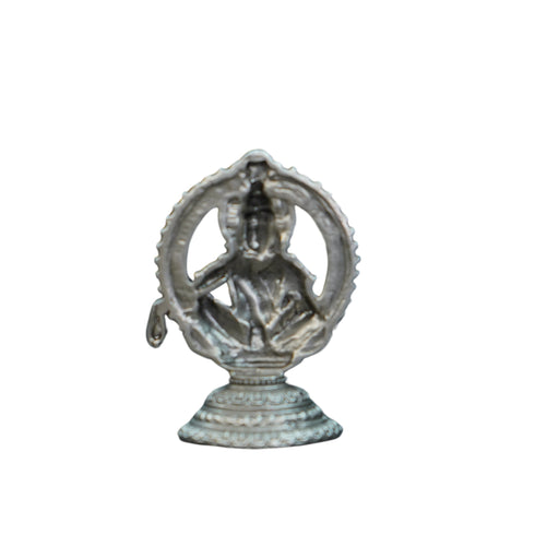 Pure Silver Antique Ayyappa Idol Small 9.40G By Mahita Collections