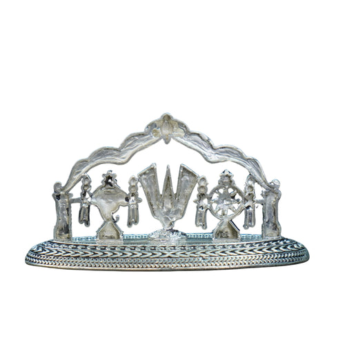 Pure Silver Antique Shanku Chakras With Frame 60.57G By Mahita Collections