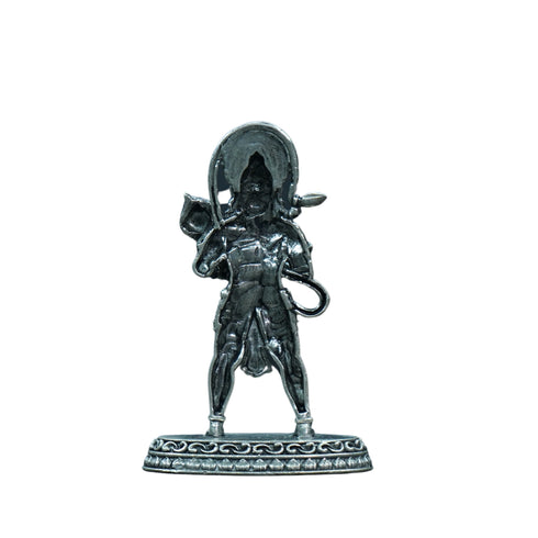 Pure Silver Antique Hanuman Idol Standing 40.51G By Mahita Collections