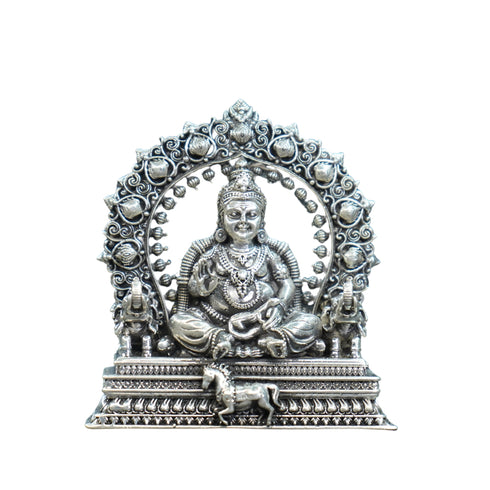 Pure Silver Antique Kubera 79.69G Idol By Mahita Collections