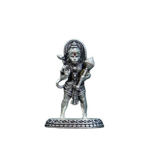 Pure Silver Antique Hanuman Idol Standing 8.26G By Mahita Collections