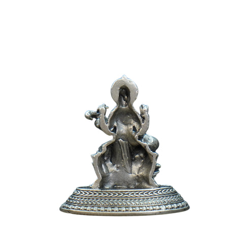 Pure Silver Antique 2D Saraswathi Idol 14.75 By Mahita Collections