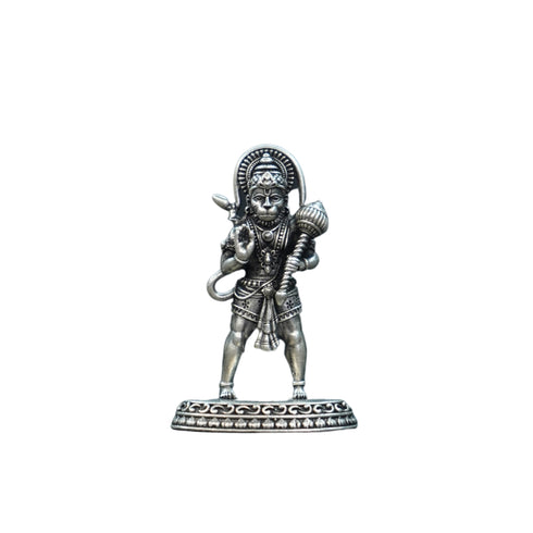 Pure Silver Antique Hanuman Idol Standing 10.27G By Mahita Collections