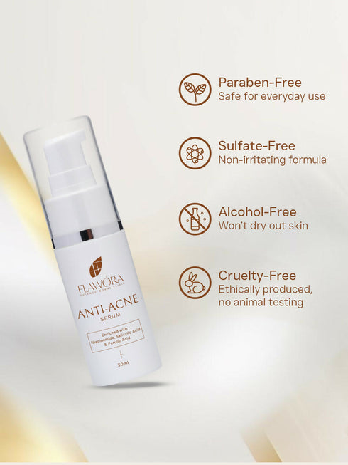 Flawora Anti Acne Serum to reduce Blackheads