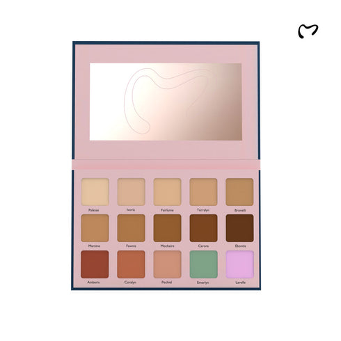 MAKEZMIA Invisiblend Concealer Palette + Free BlushHive Blusher Palette