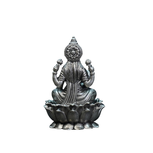 Pure Silver Antique Lotus Laxmi 61.51G By Mahita Collections