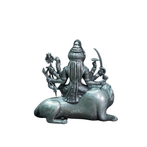 Pure Silver Antique Durgadevi Sitting 88.32G By Mahita Collections