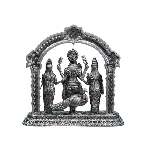 Pure Silver Antique Murugan Family 130.04G By Mahita Collections