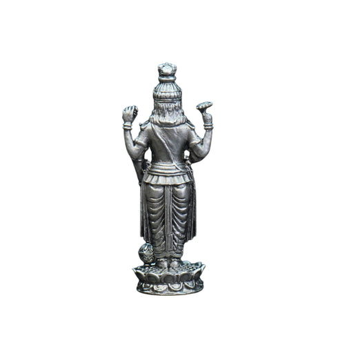 Pure Silver Antique Sathyanarayana Swamy Standing 44.35G By Mahita Collections