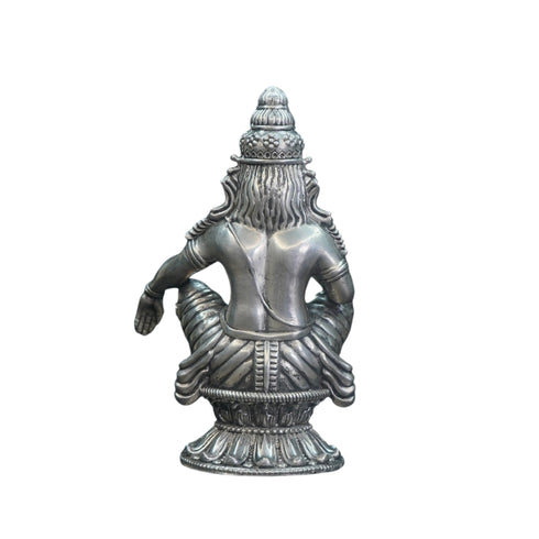 Pure Silver Antique Ayyappa Big Idol 160G By Mahita Collections