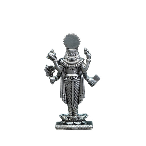 Pure Silver Antique Dhanvanthri Idol Standing 39.33G By Mahita Collections