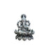 Pure Silver Antique Lotus Ganesh Left Trunk Small Sitting 23.74G By Mahita Collections