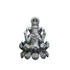 Pure Silver Antique Lotus Ganesh Left Trunk Big Sitting 71.66G By Mahita Collections