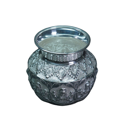 Pure Silver Ashta Laxmi Lota 251.94g By Mahita Collections