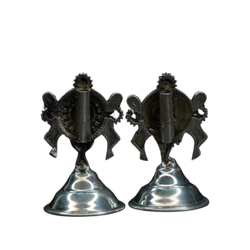 Pure Silver Antique Shanku Chakram Small 27.94G By Mahita Collections