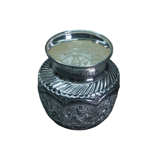 Pure Silver Ashta Laxmi Lota 100g By Mahita Collections