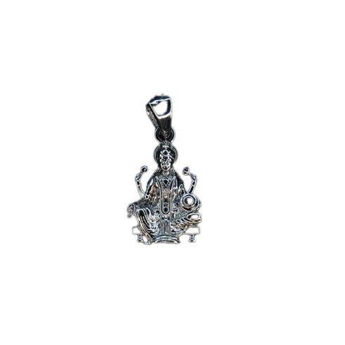 Pure Silver Laxmi Devi Sitting Locket 1.05G By Mahita Collections
