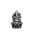 Pure Silver Antique Padmam Ganesh Right Trunk Sitting Idol 18.76G By Mahita Collections