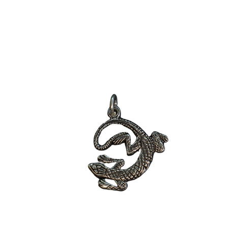 Pure Silver Antique Lizard Pendant 5.04G By Mahita Collections