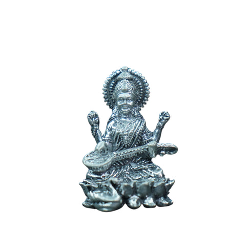 Pure Silver Antique Saraswathi Devi 40.58g By Mahita Collections