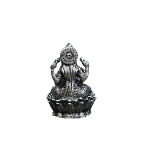 Pure Silver Antique Padmam Ganesh Right Trunk Sitting Big 19.78G By Mahita Collections