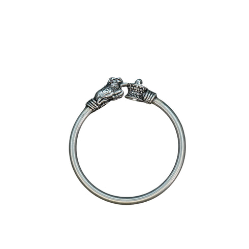 Pure Silver Stnelling Kada (Antique) 37.26G By Mahita Collections