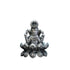Pure Silver Antique Lotus Ganesh Left Trunk Small Sitting 23.74G By Mahita Collections