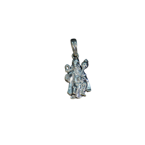 Pure Silver Sitting Hanuman With Gadha Locket 3.05G By Mahita Collections