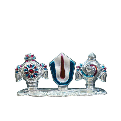 Pure Silver Antique Shaku Chakra Namam 16.11G By Mahita Collections