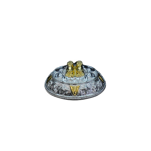 Pure Silver Antique Balaji Charan Paduka 6.46 G By Mahita Collections